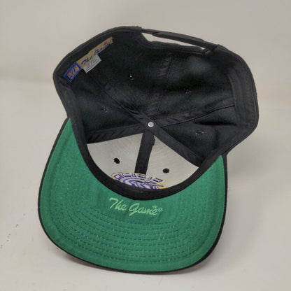 The Game Men's Snapback Hat Black OSFM Embroidered Trojan Acrylic Wool Blend
