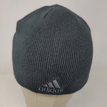 Adidas Men's Reversible Beanie Black Gray One Size Reversible Embroidered Logo