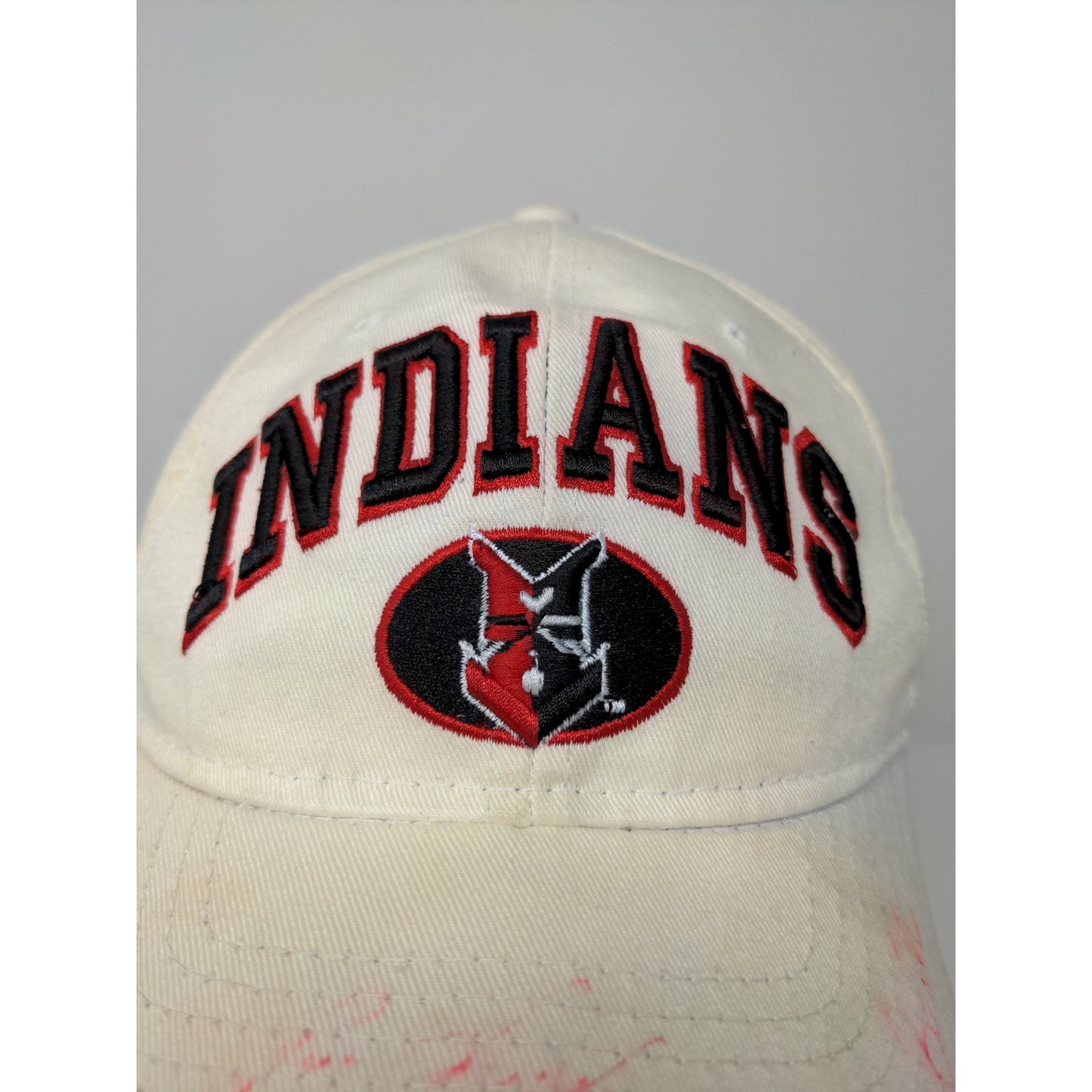 MLB Indianapolis Indians Snapback Hat Embroidered Cream Autographed SEE DESC
