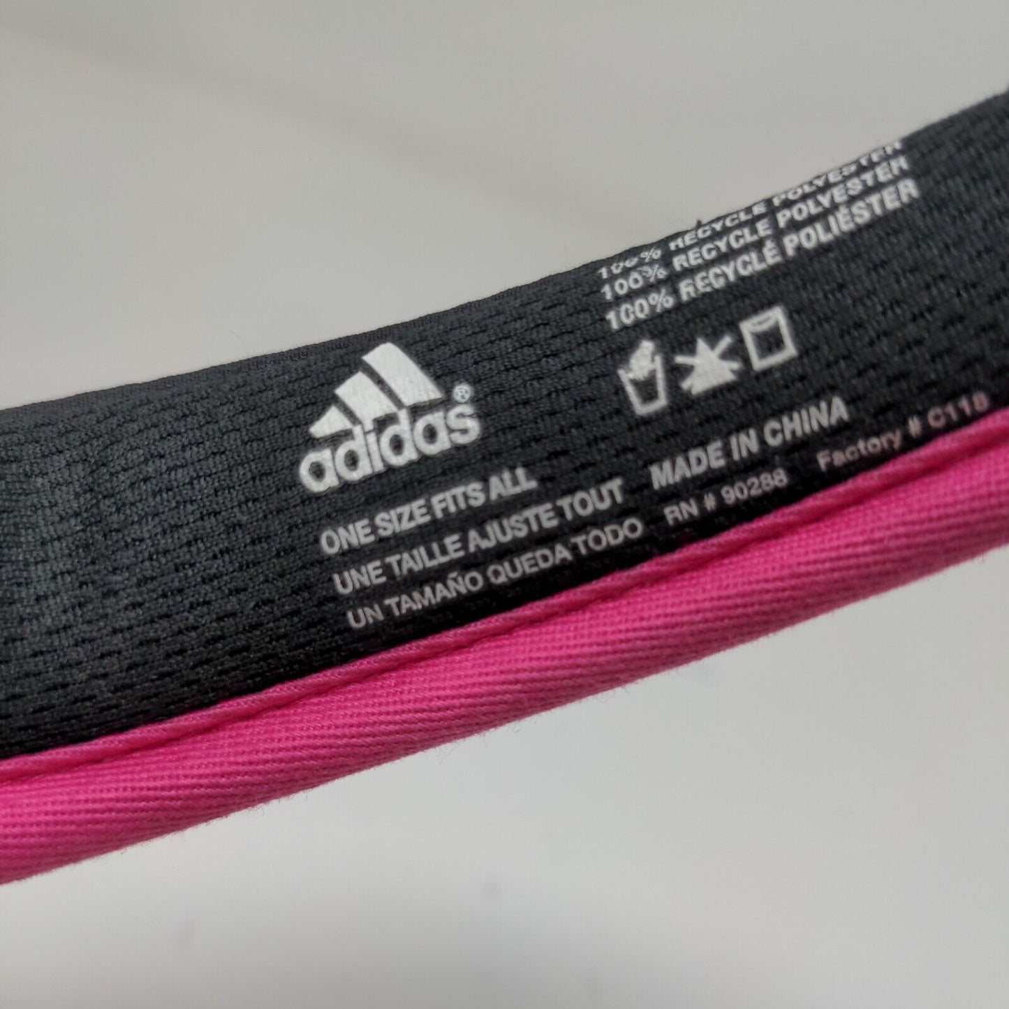 Adidas Climalite Women's Sun Visor Hat Cap Black Pink OSFA Embroidered Logo