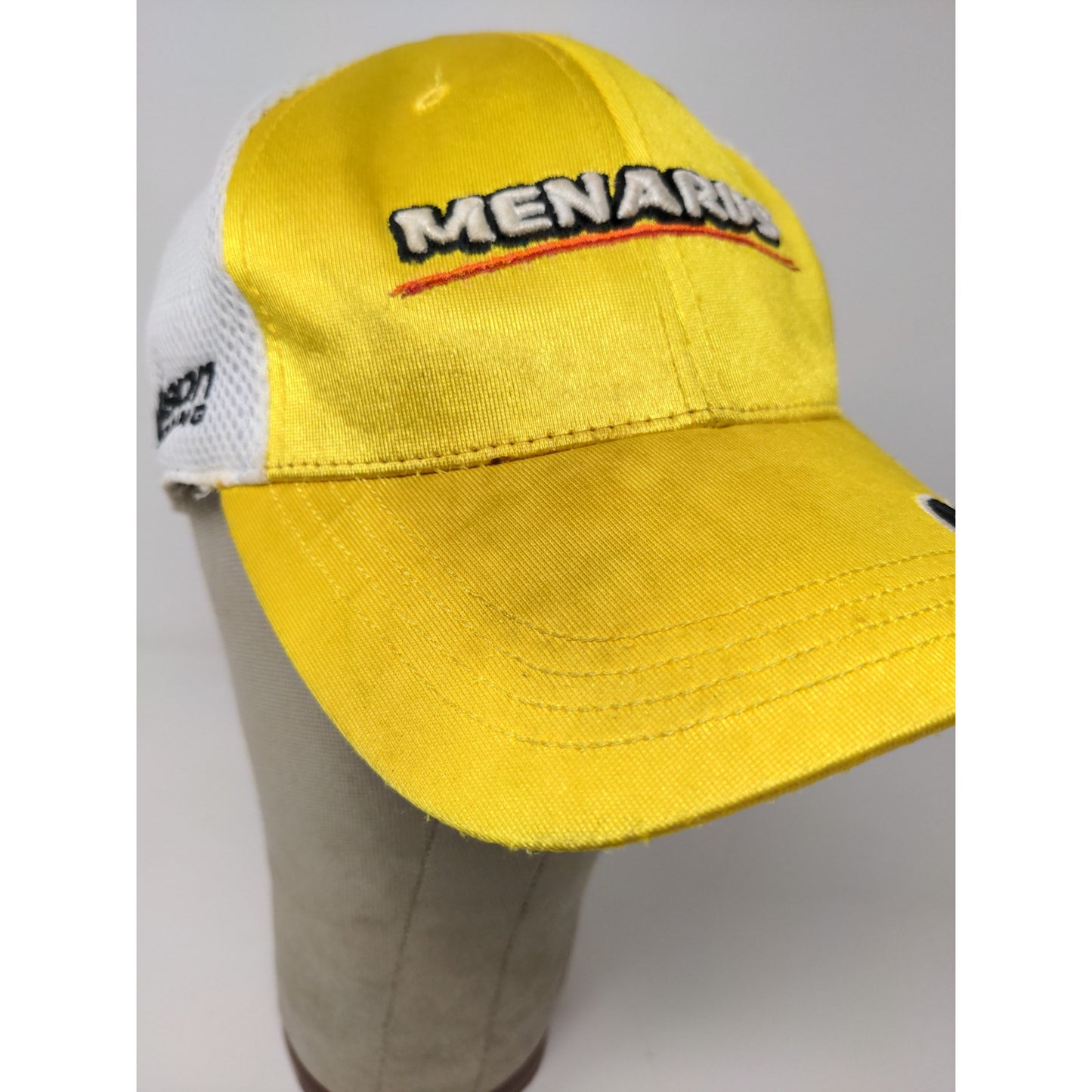 Menards Indy Car Series Vision Racing Hat #20 One Fit Yellow White Meshback