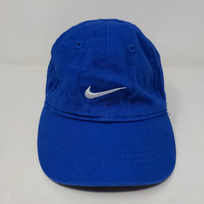 Nike Baby Infant Strapback Hat Blue Embroidered Swoosh Logo Cotton