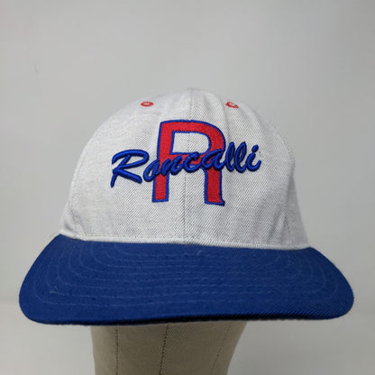 Roncalli Snapback Hat Gray OSFA Embroidered Logo Made in the USA