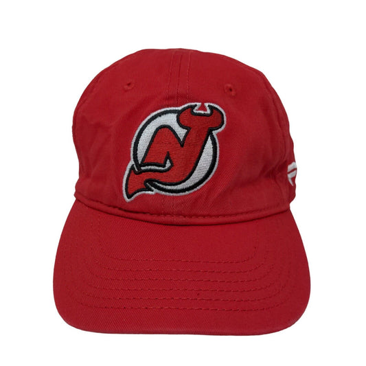 Fanatics Boy's NHL Strapback Hat Red OSFM Embroidered New Jersey Devils Logo