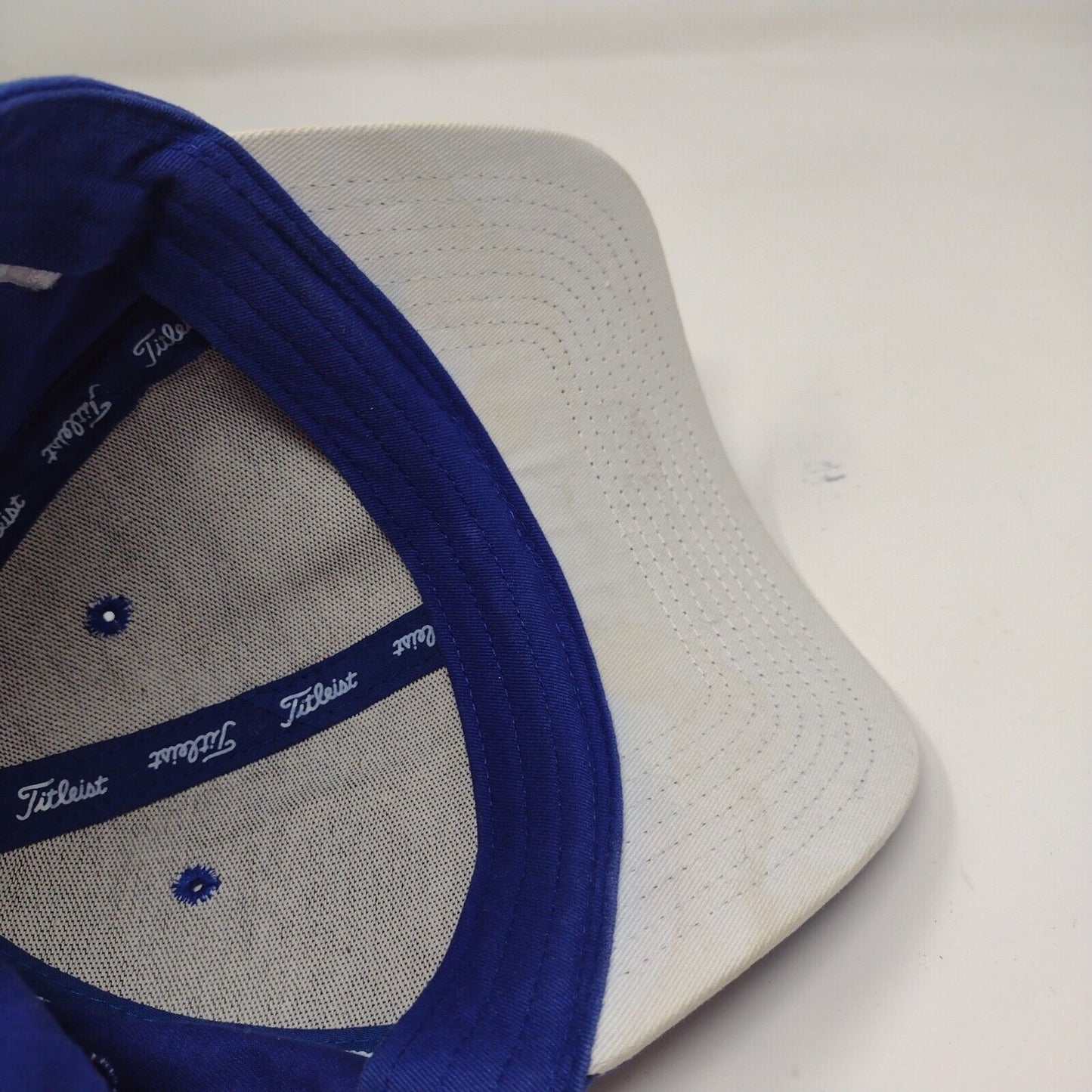 Titleist Golf Mens Pro V1 Slideback Hat Blue Adjustable Embroidered Logos