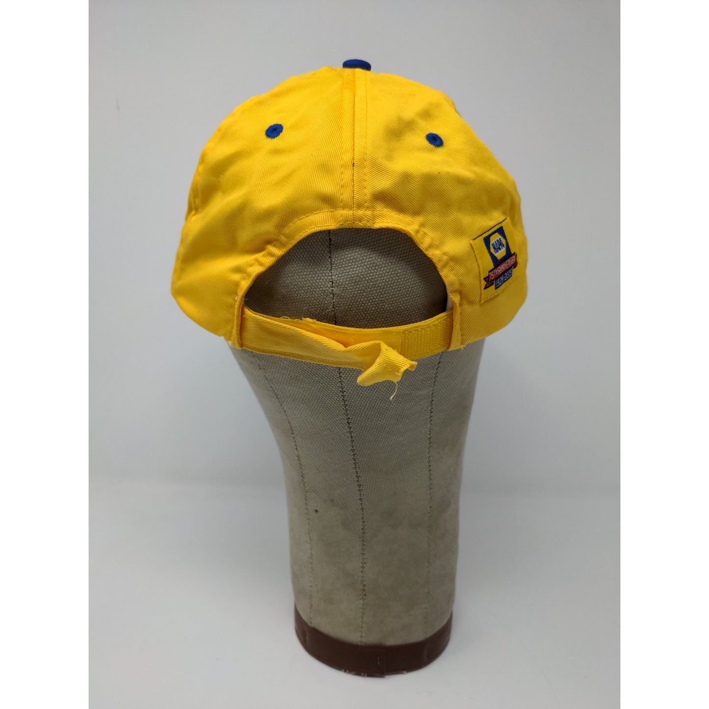 VTG Napa 75th Anniversary 2000 Y2K Strapback Hat Embroidered Yellow