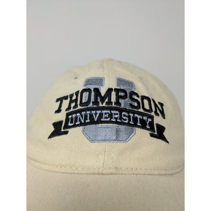 Thompson University Slideback Hat Cream Embroidered Logo Adjustable