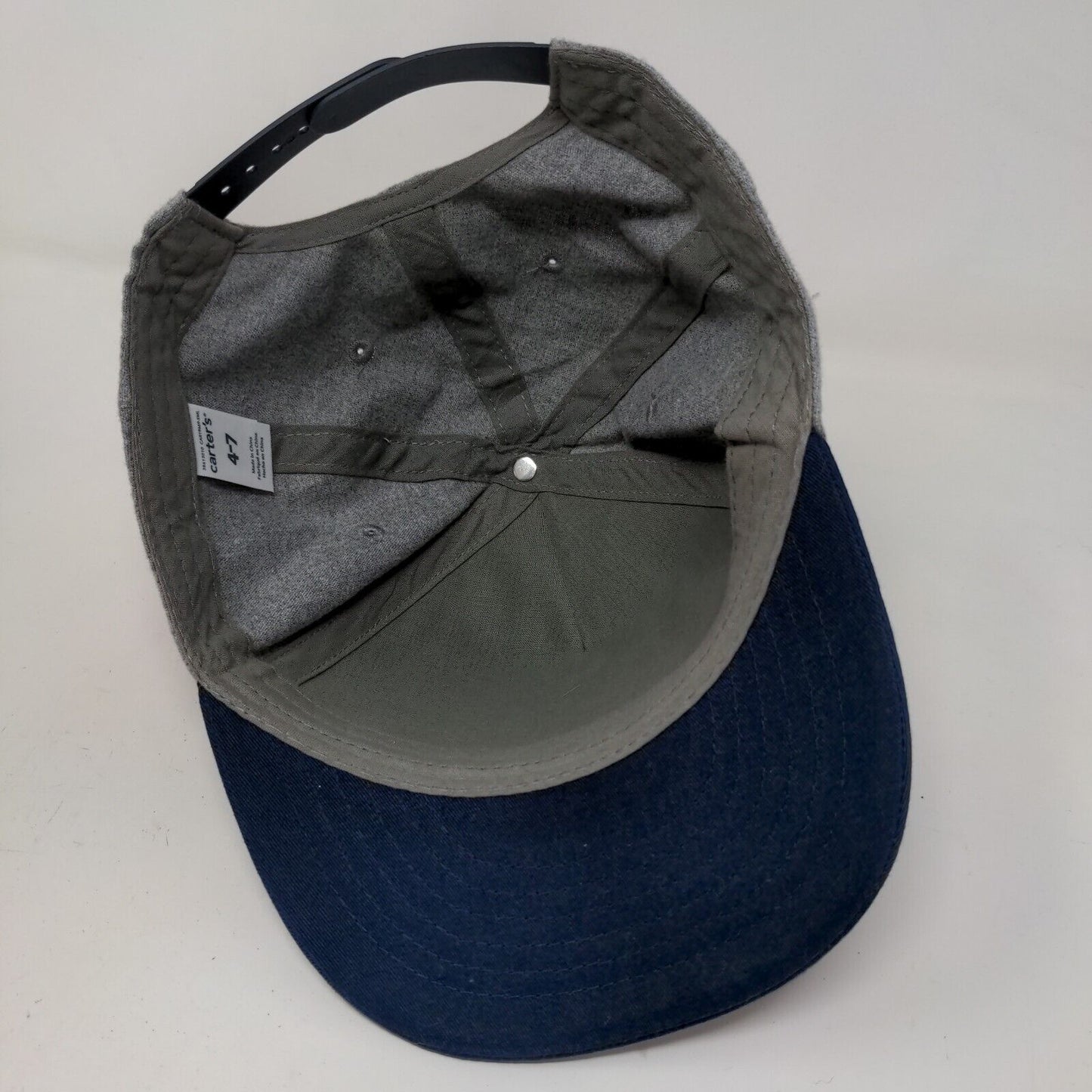Carter's Boy's Snapback Hat Blue Gray Size 4-7 Embroidered Football Logo
