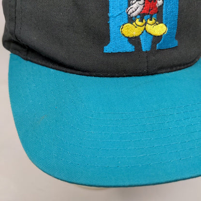 Mickey Unlimited Men's Snapback Hat Blue Black Adjustable Embroidered Logo