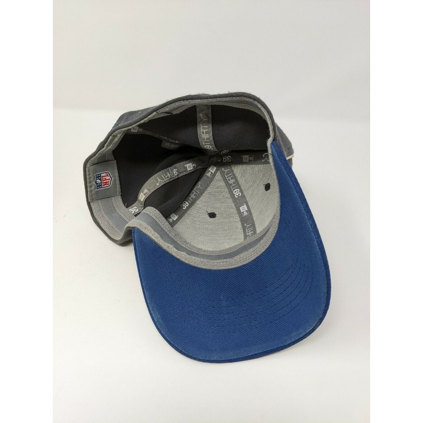New Era 39Thirty Size Medium-Large Hat Cap Grey & Blue NFL Colts Football