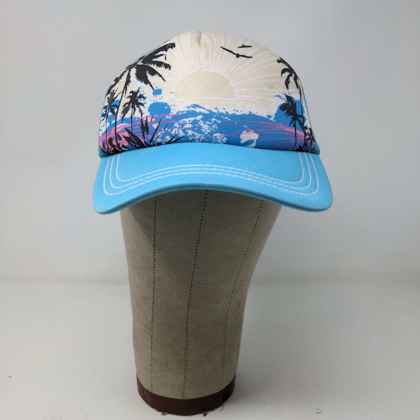 Del Sol Snapback Mesh Back Hat Blue Sunset Logo 100% Polyester