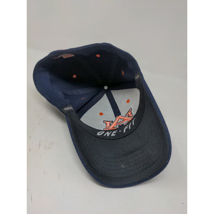 Auburn University Tigers One Fit Hat Embroidered Logo Blue & Orange