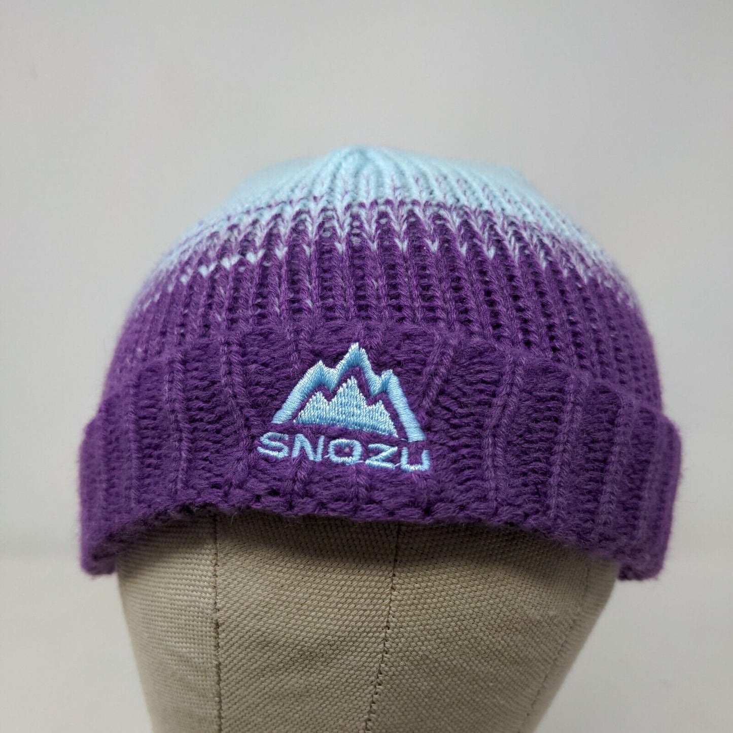 Snozu Youth Knit Beanie Hat Gap Blue Purple Ombre One Size 18M to 6