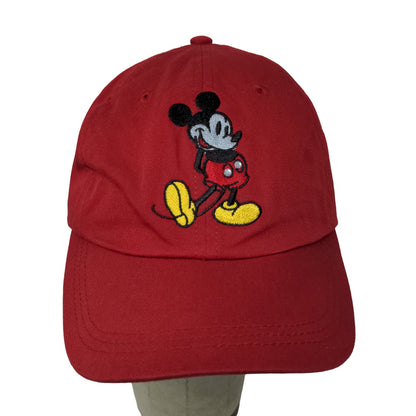 Disney Store Strapback Hat Red One Size Embroidered Mickey Mouse Bling