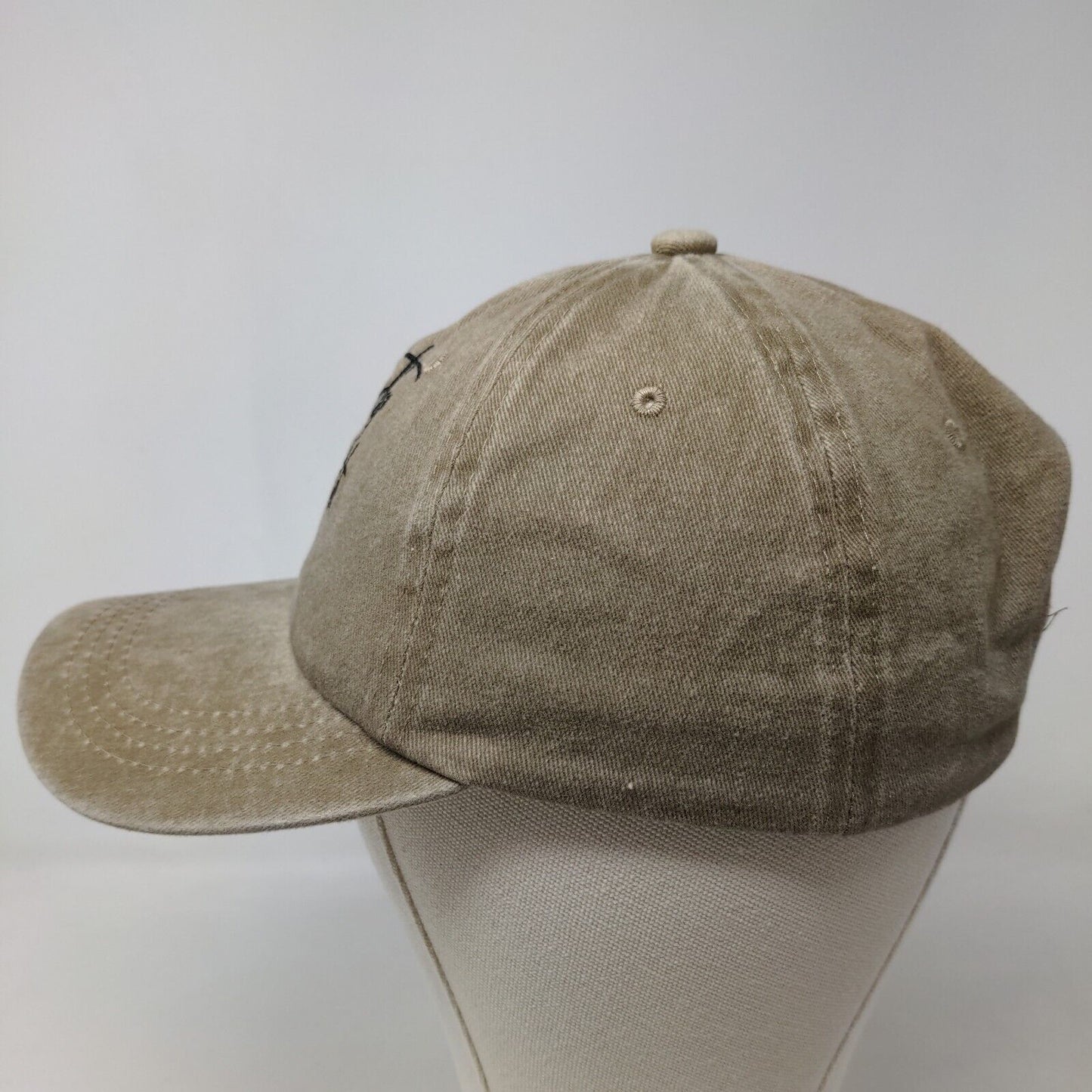 YF Women's Perfectly Imperfect Slideback Hat Tan Embroidered Logo