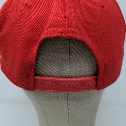 The Sportsman Mens Wool Blend Snapback Hat Red OSFA Embroidered P Logo