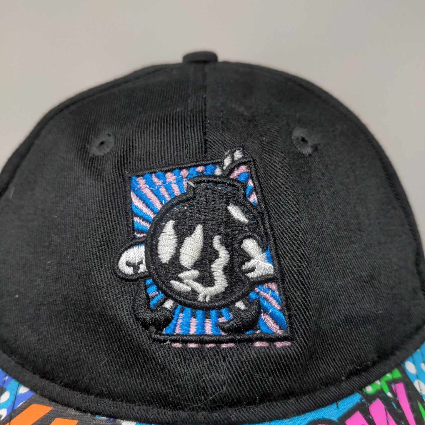 Sacred Crown Men's Snapback Hat Black OSFA Embroidered Bomb Logo Wham Boom