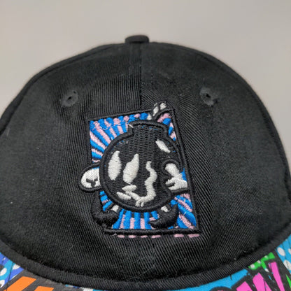 Sacred Crown Men's Snapback Hat Black OSFA Embroidered Bomb Logo Wham Boom