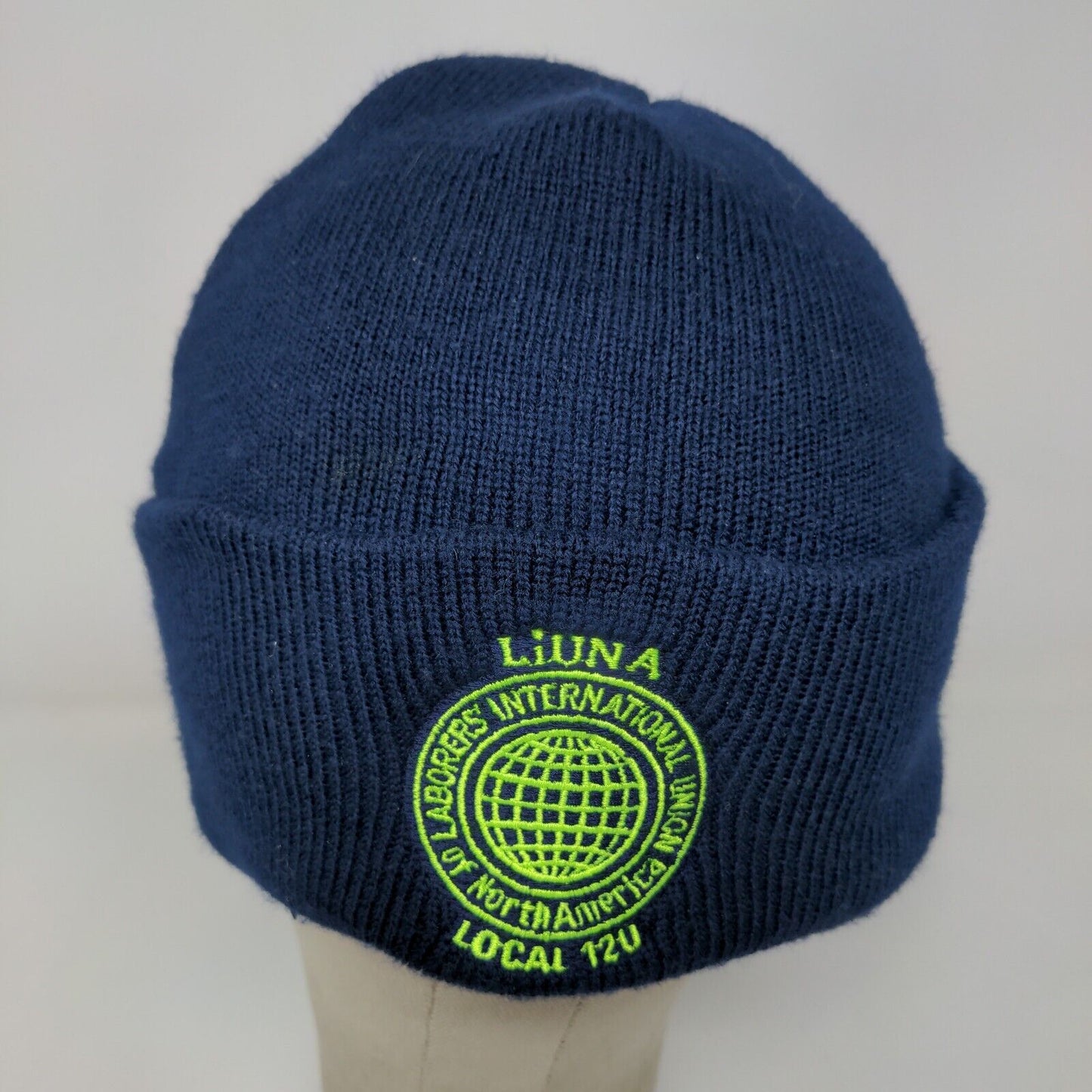 LiUNa International Laborer's Union Local 120 Beanie Hat Blue Embroidered