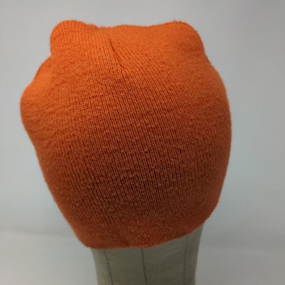 Yupoong Men's Knit Beanie Hat Orange Chicago Bears Embroidered Logo