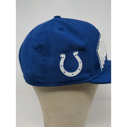 NFL Indianapolis Colts New Era 59Fifty Fitted Hat Size 7 1/8 Blue Embroidered