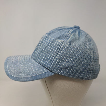 Unbranded Men's Slideback Hat Blue OSFM Denim Stitched Accents