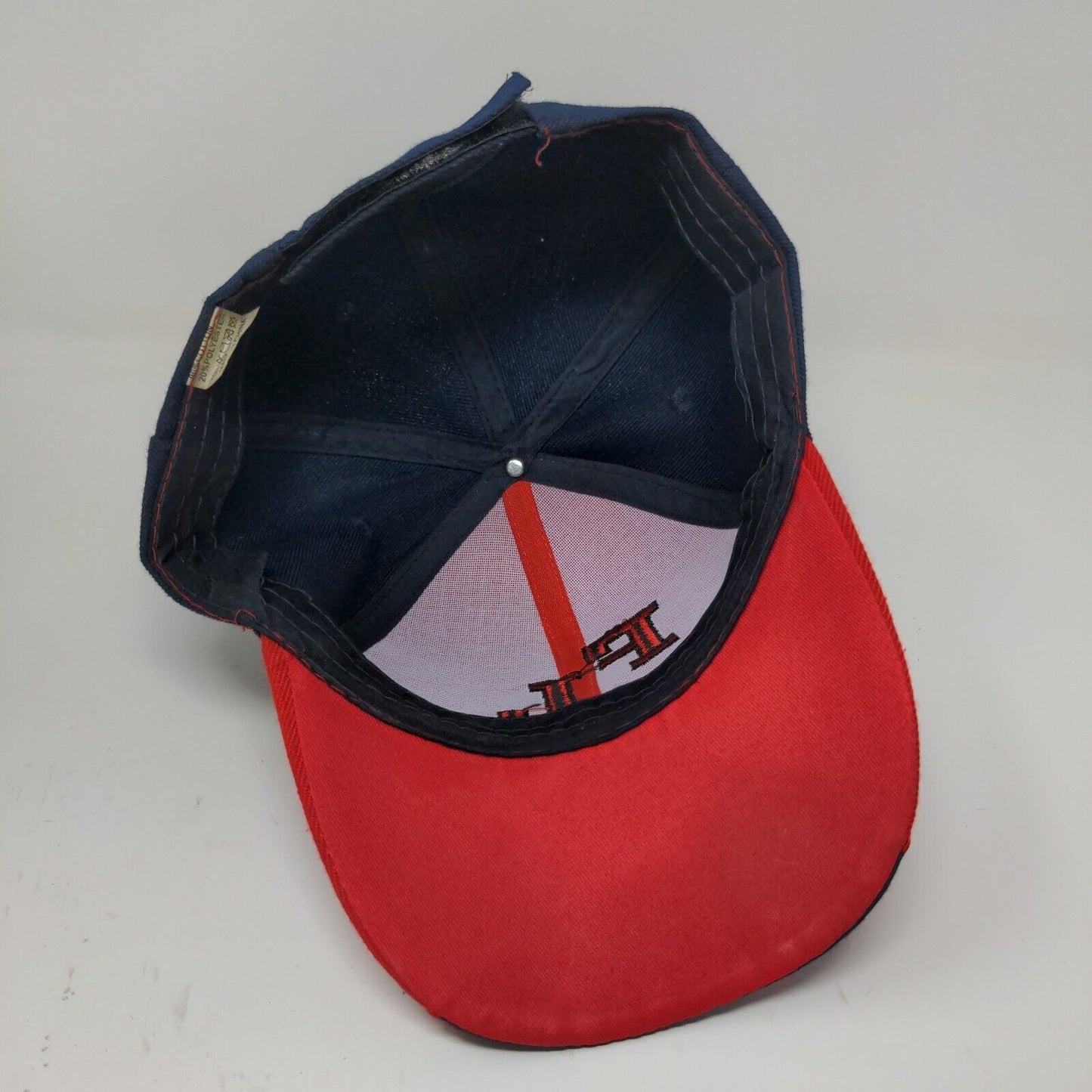 FL Florida Strapback Hat Red Blue Embroidered Logo Adjustable Vacation Tourist