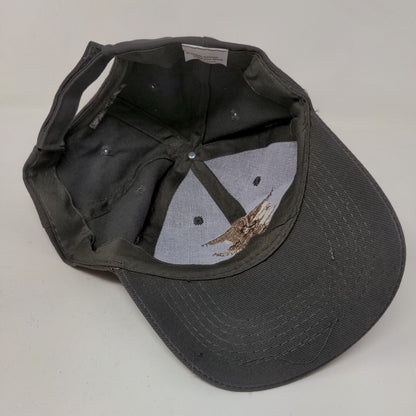 NRA National Rifle Association Men's Strapback Hat Gray OSFM 100% Cotton Logo