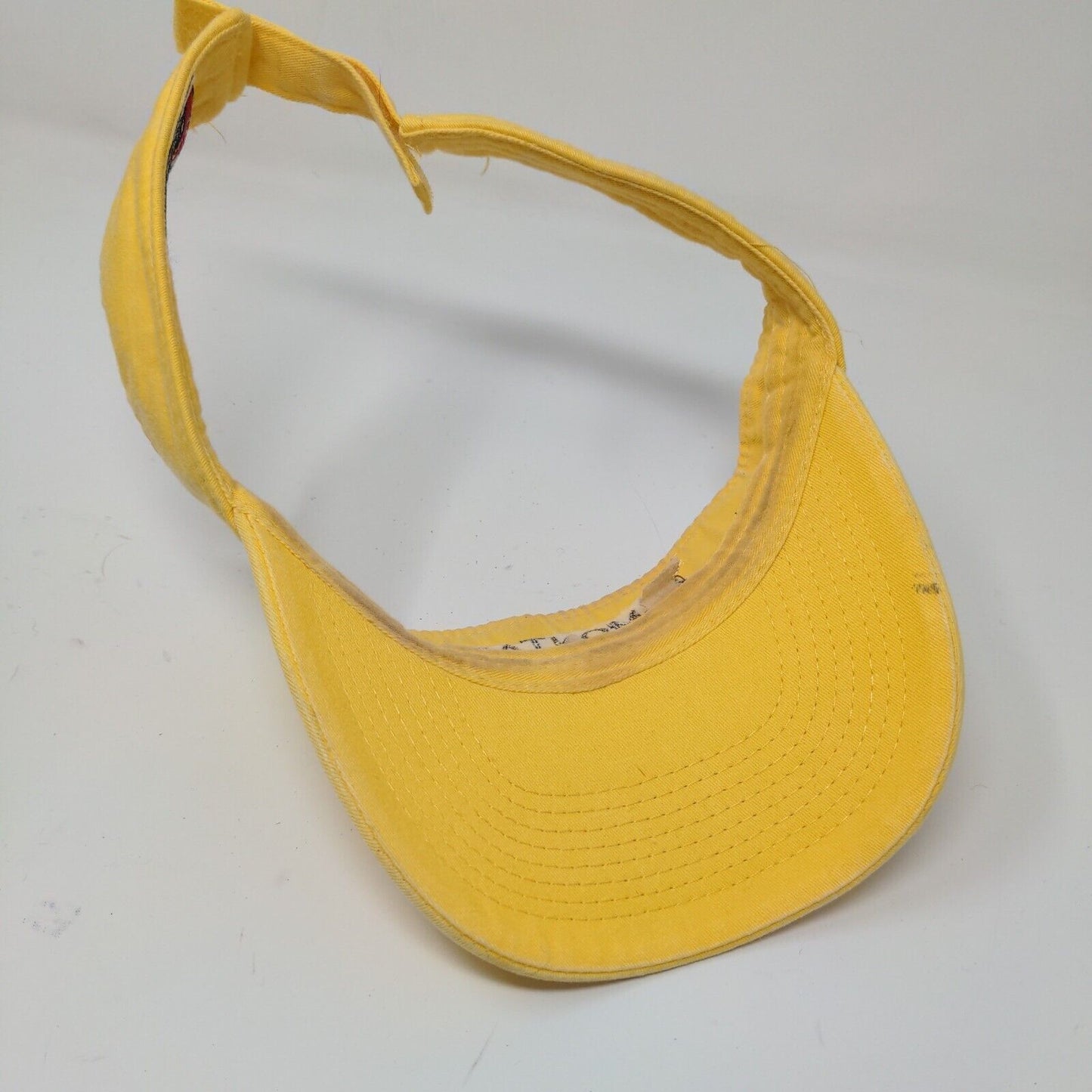 Montauk Point Lighthouse Yellow Visor Strap Back Adjustable Otto Headwear OSFM