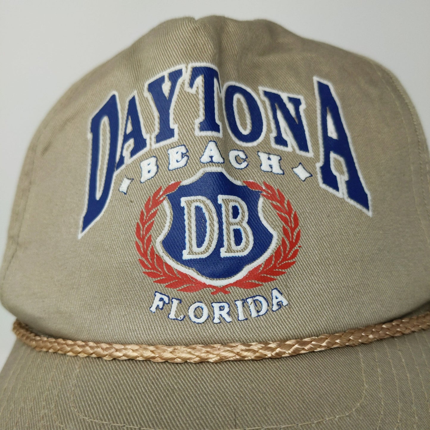 Cobra Daytona Beach Florida Double Snapback Trucker Hat Brown OSFA Rope