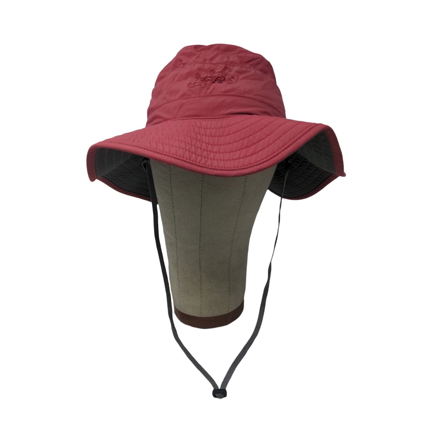 Boonie Sun Wide Brim Hat Size S Red 100% Nylon Embroidered Logo