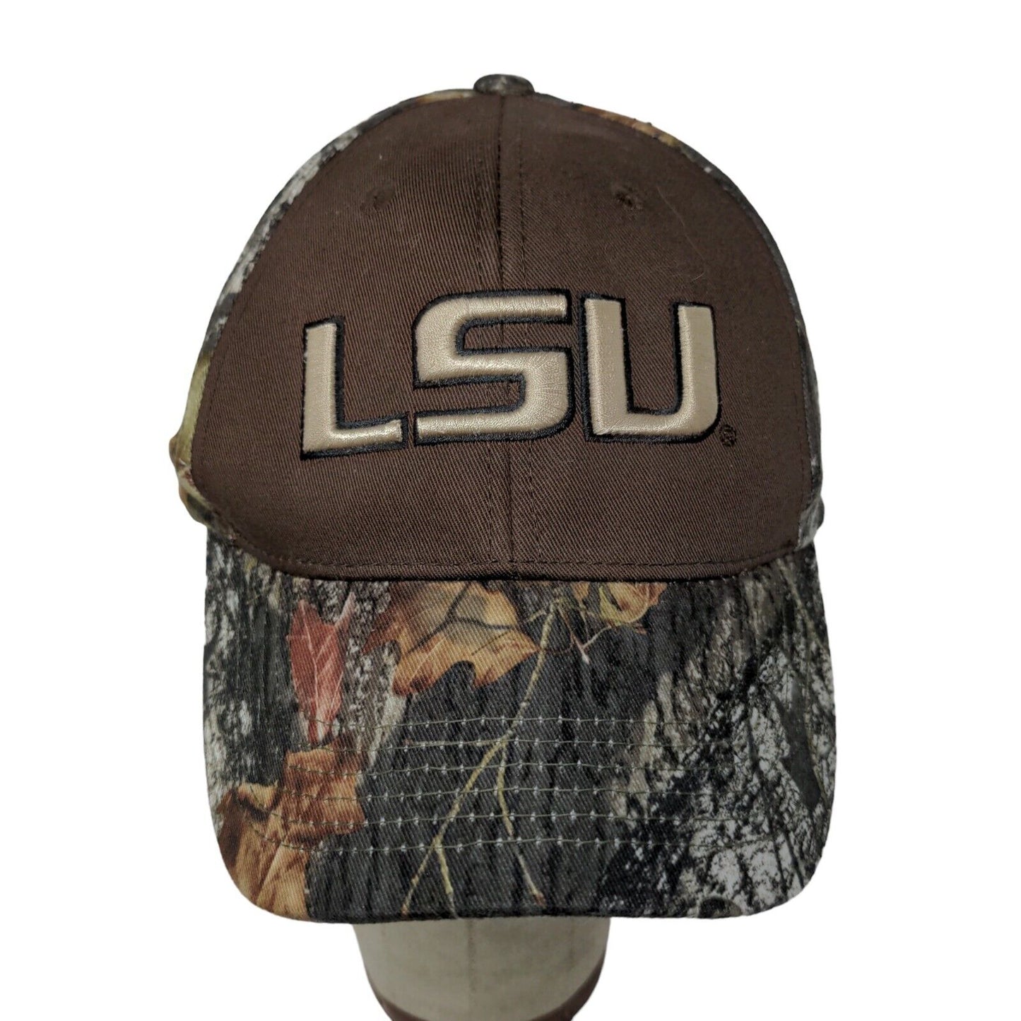 NCAA LSU Tigers Camo Brown Cap Hat Captivating Headgear Adjustable Logo