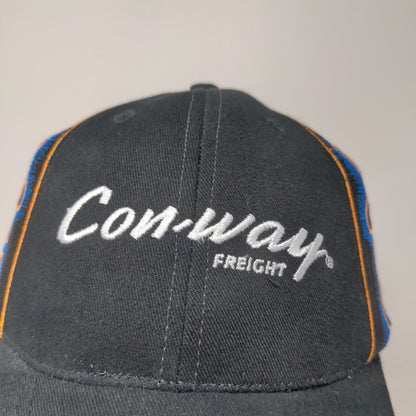 Con-Way Freight Racing Strapback Hat Blue OSFM Embroidered Flames #6