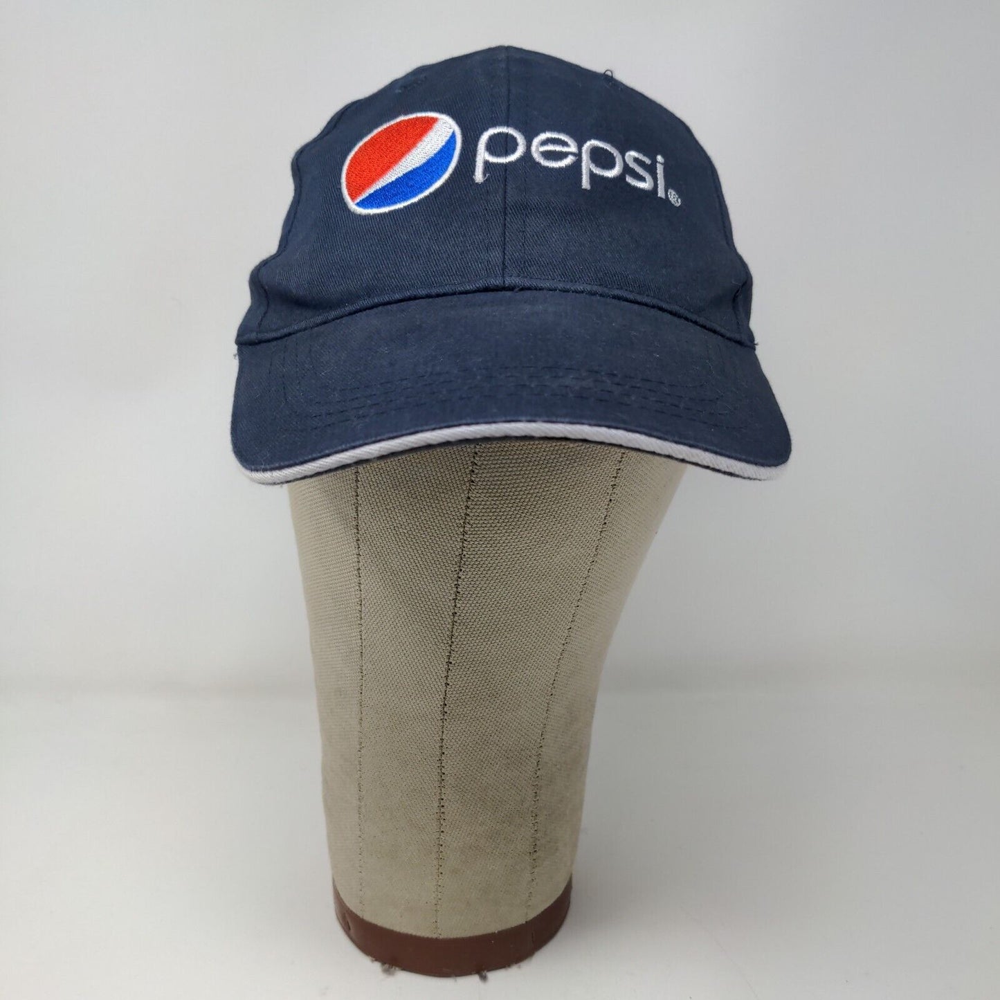 SodaGear Mens Strapback Pepsi Hat Blue Adjustable Embroidered Logo Patriotic