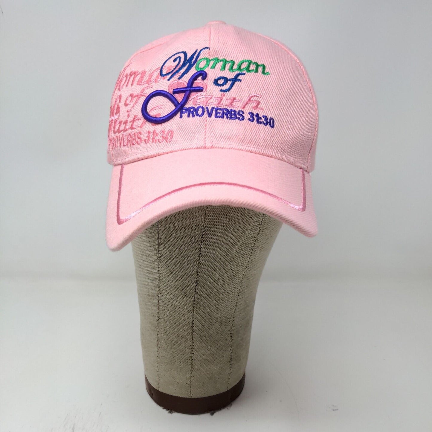 Christian Women’s Hat Proverbs 31 Women Of Faith Jesus Cap Pink Adjustable