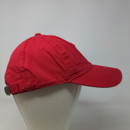 City Hunter Men's Slideback Hat Red Adjustable Embroidered Pineapple Logo