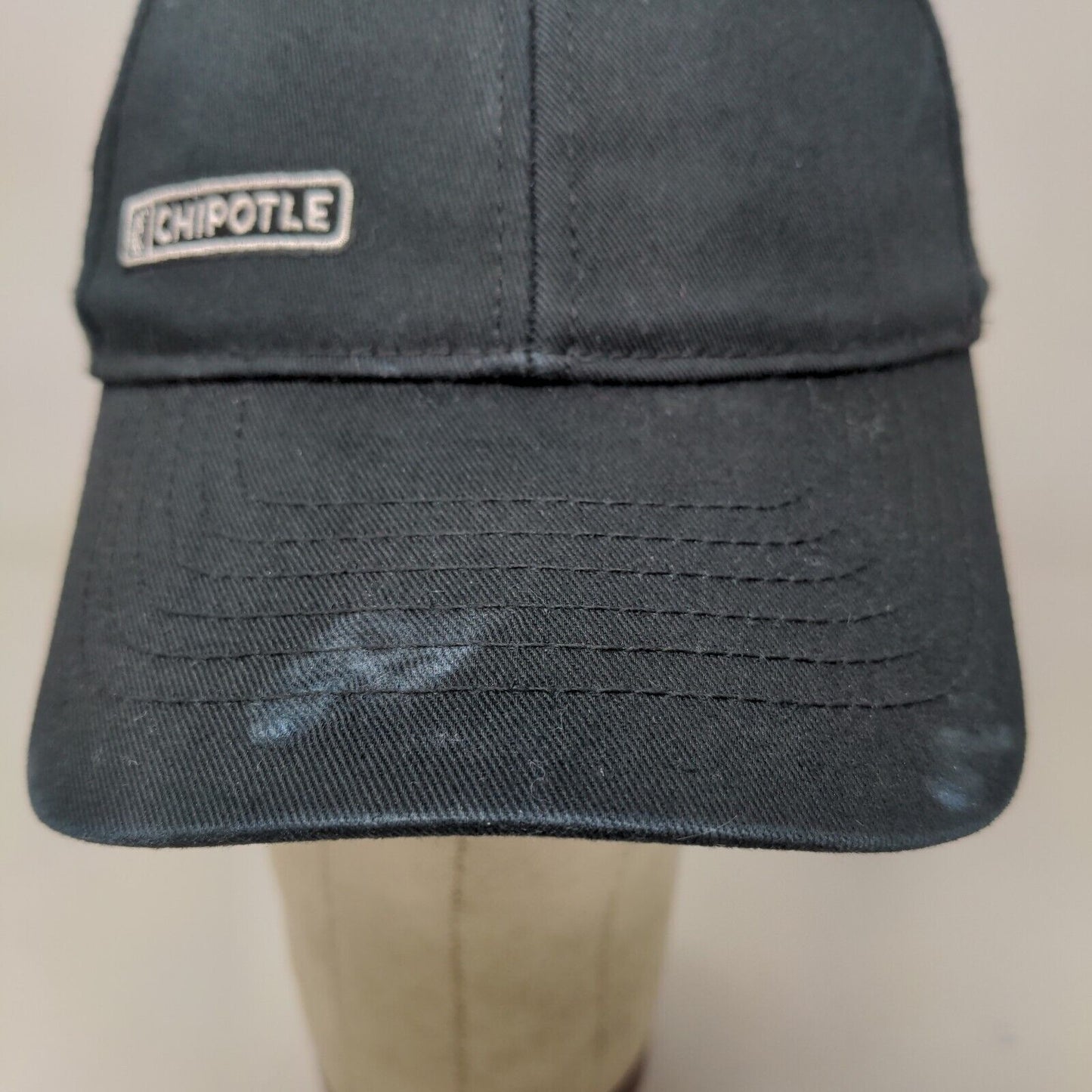 Chipotle Men's Strapback Employee Uniform Hat Black Embroidered Logo