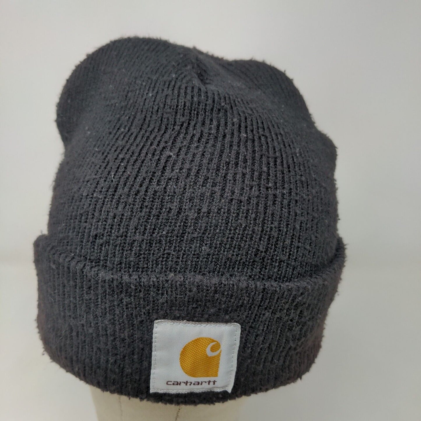 Carhartt Men's Beanie Hat Cap Black Patch Logo Outdoor Knit Warm