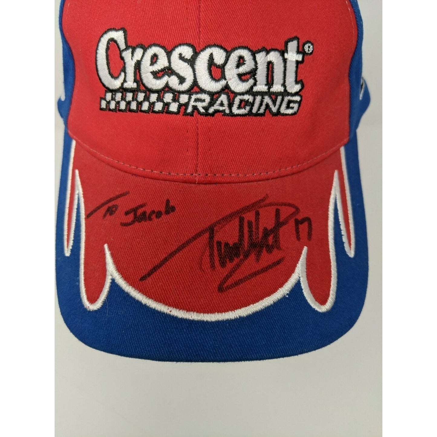 NASCAR Crescent Racing #17 Timothy Peters Autographed Strapback Hat Adjustable