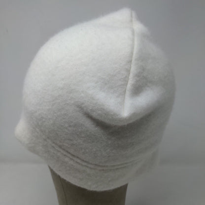 Unbranded Men's Knit Beanie Hat White Acrylic Vintage Made USA Turtle Logo