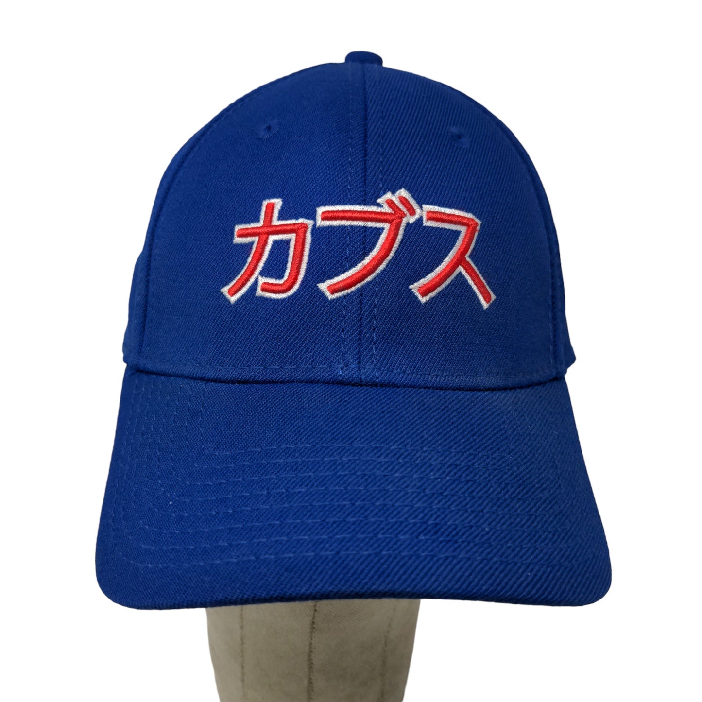 New Era Mens Fitted Hat Blue M/L Asian Script Embroidered Logo