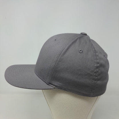 Yupoong Flexfit Men's Fitted Hat Gray Size S-M Blank Cotton Spandex Blend