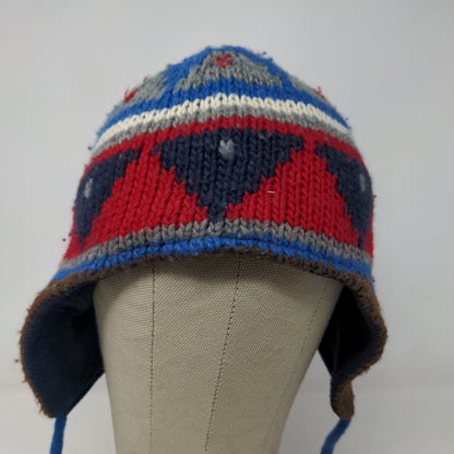 American Eagle Men's Knit Multi Wool Blend Beanie Hat Ear Flaps