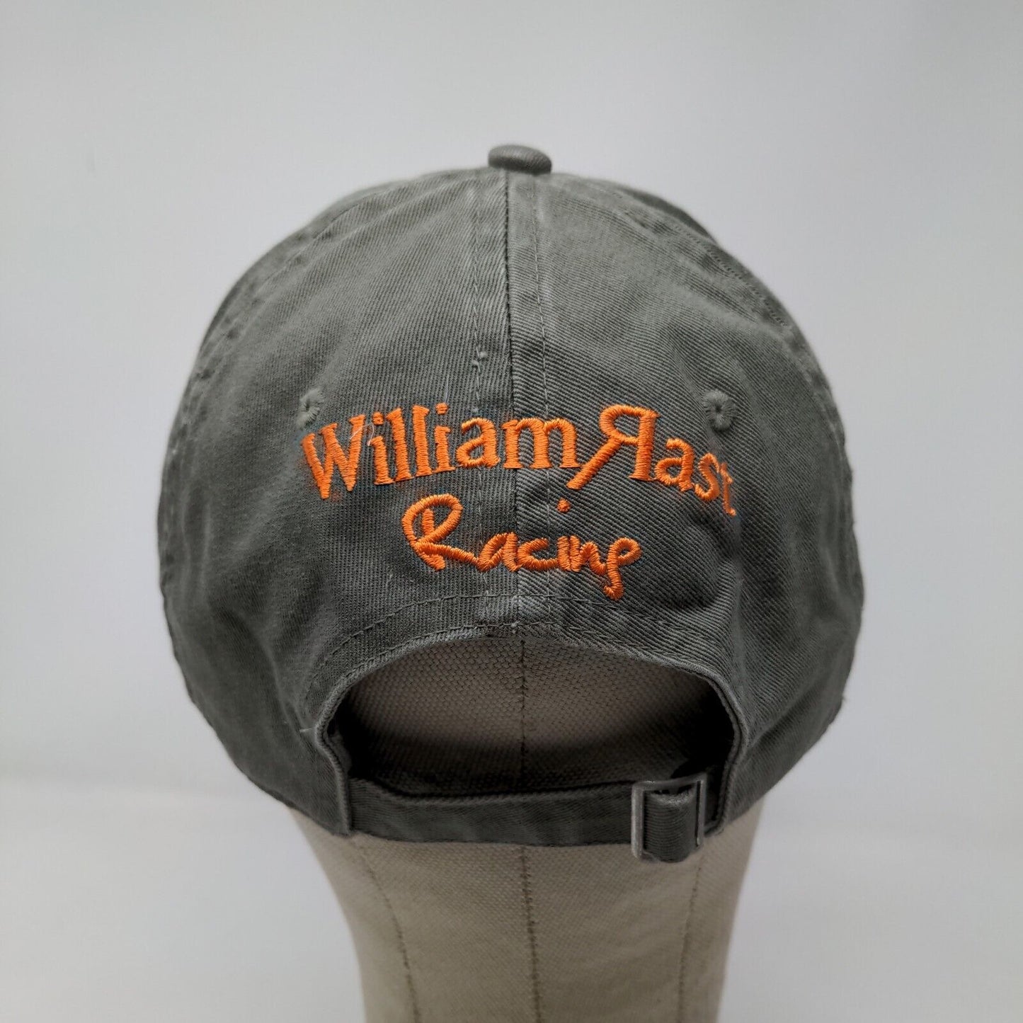 William Rast Racing Men's Slideback Hat Gray Adjustable Embroidered Logo