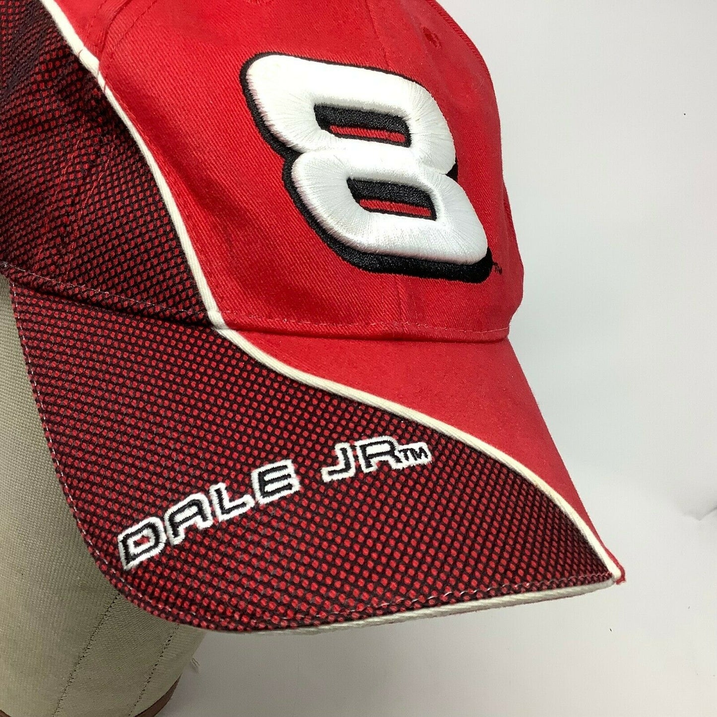 VTG RARE PATTERN Dale Earnhardt Jr 8 Winners Circle Budweiser Cap NASCAR Hat Red