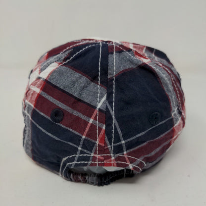 Gymboree Baby Stretchy Hat Multicolor Plaid 6-12 Months Patriotic