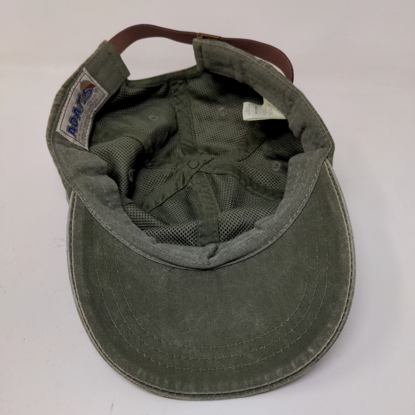 Adams Men's Slideback Hat Green Adjustable Graphic ADK Logo Cheese.com