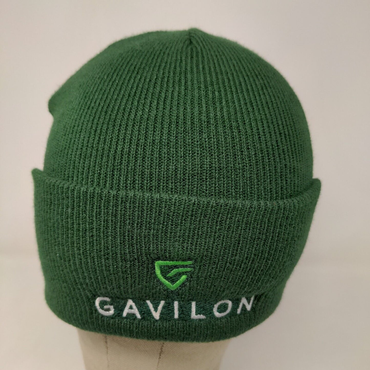 Gavilon Men's Beanie Hat Cap Green OSFA Embroidered Logo Acrylic