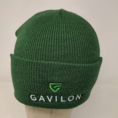 Gavilon Men's Beanie Hat Cap Green OSFA Embroidered Logo Acrylic
