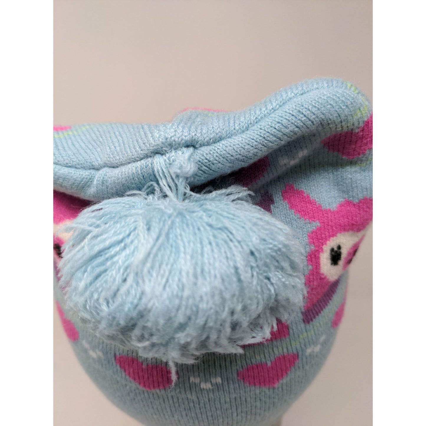 Loungefly Beanie Hat Blue Pink Purple Llamas Soft Patch Logo Pom Pom